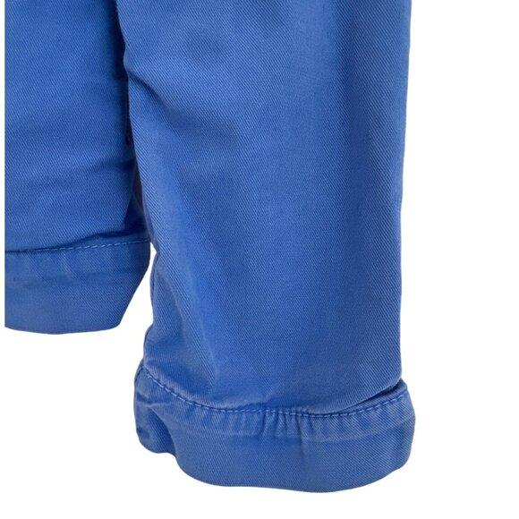 Splendid bright blue button front ruched cropped jacket with welt pockets - Picture 5 of 8